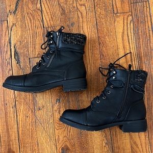 Dream Pairs Wool Cuff Combat boots